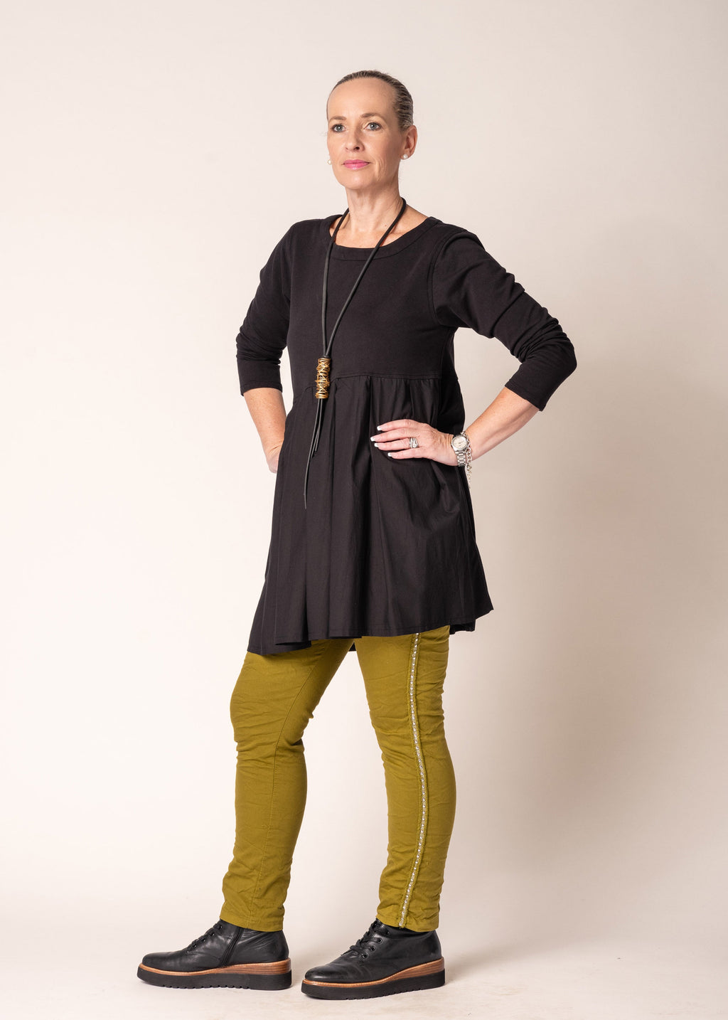 Jovie Cotton Top in Onyx