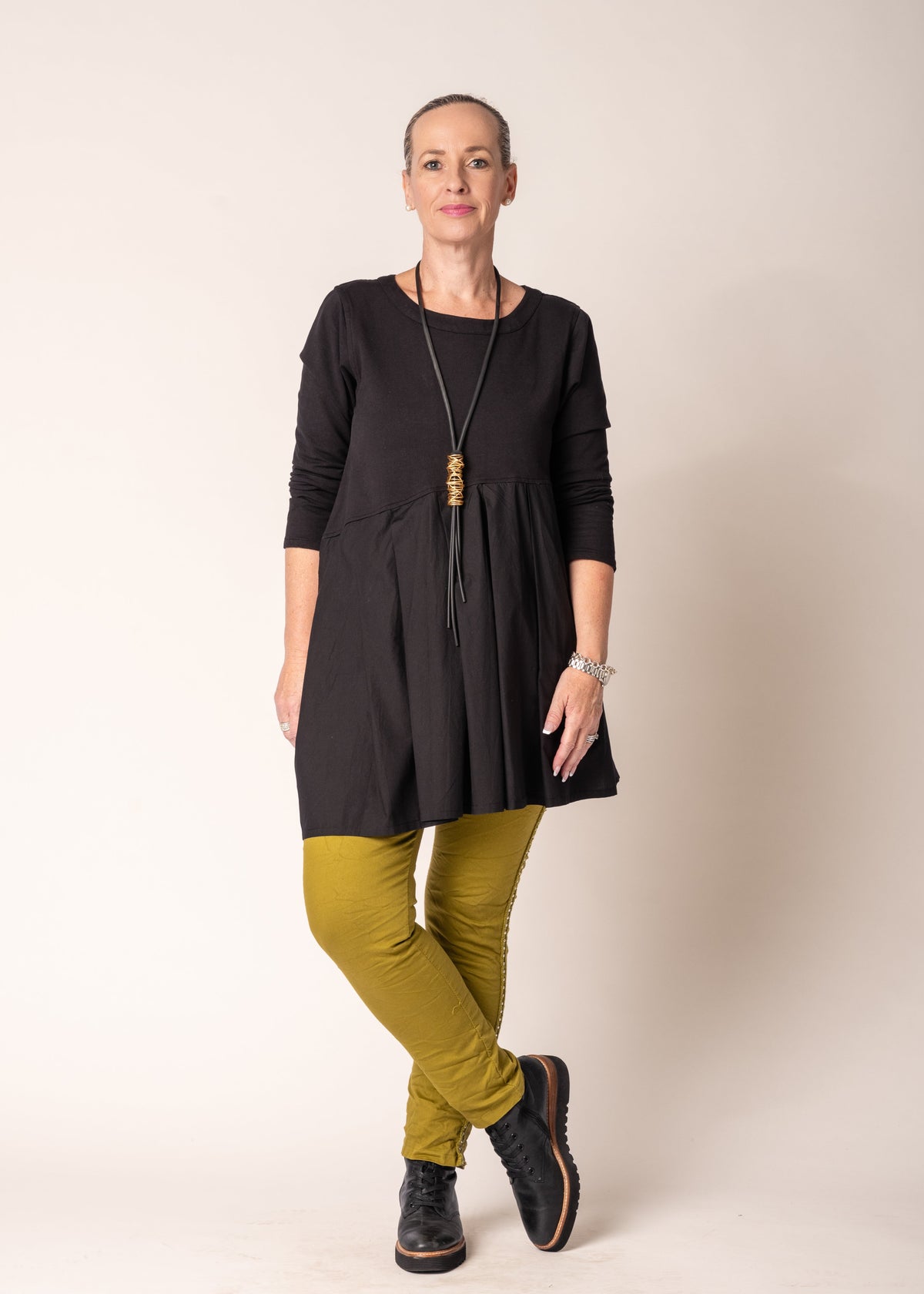 Jovie Cotton Top in Onyx