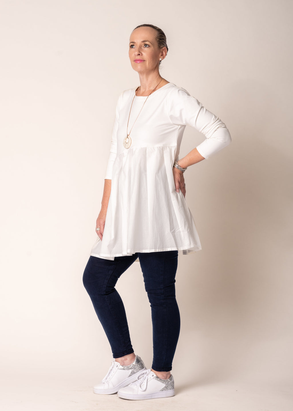 Jovie Cotton Top in Cream