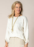 Carmina Linen Top in Cream