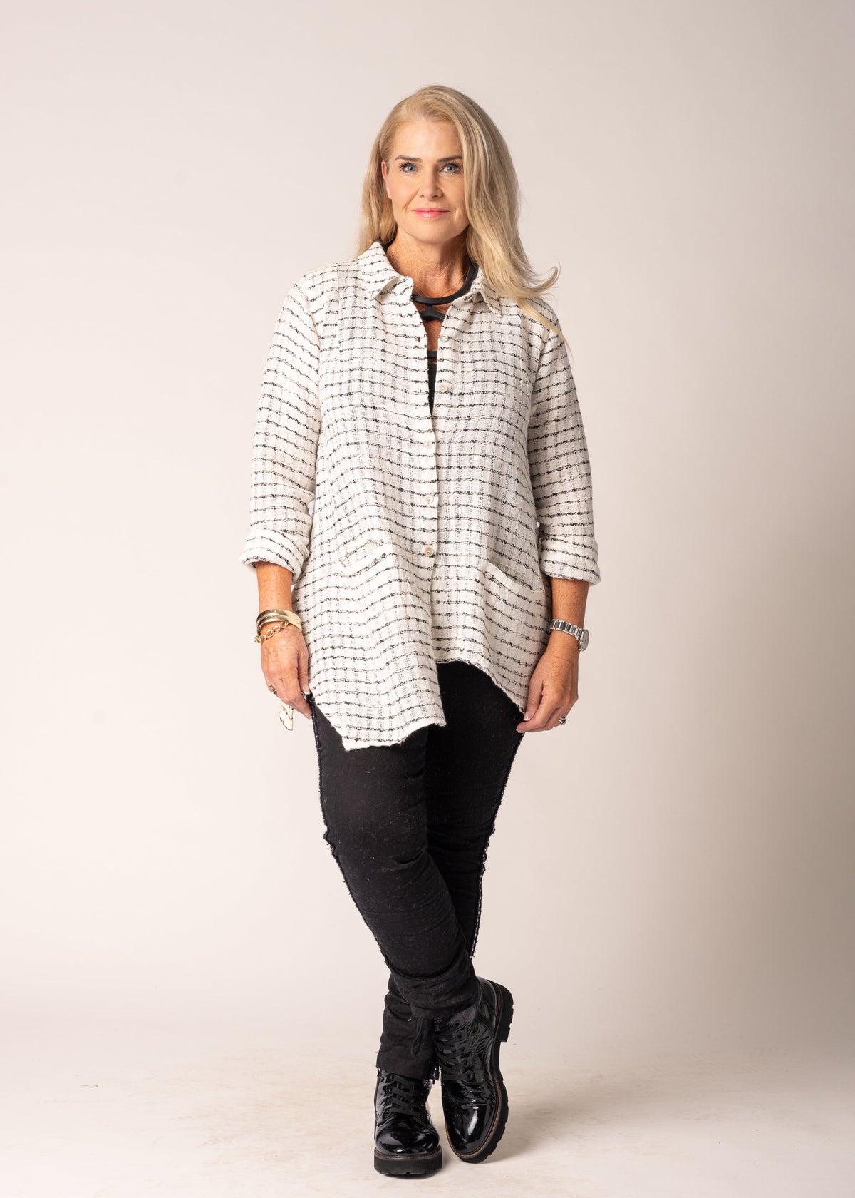 Lucienne Linen Top in Cream