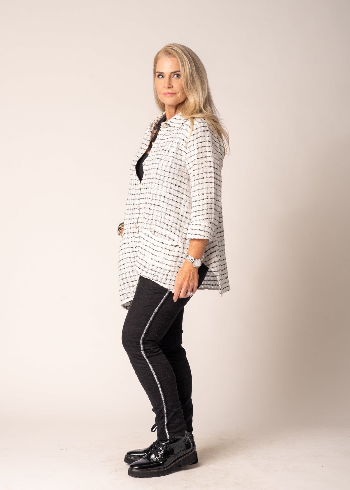 Lucienne Linen Top in Cream