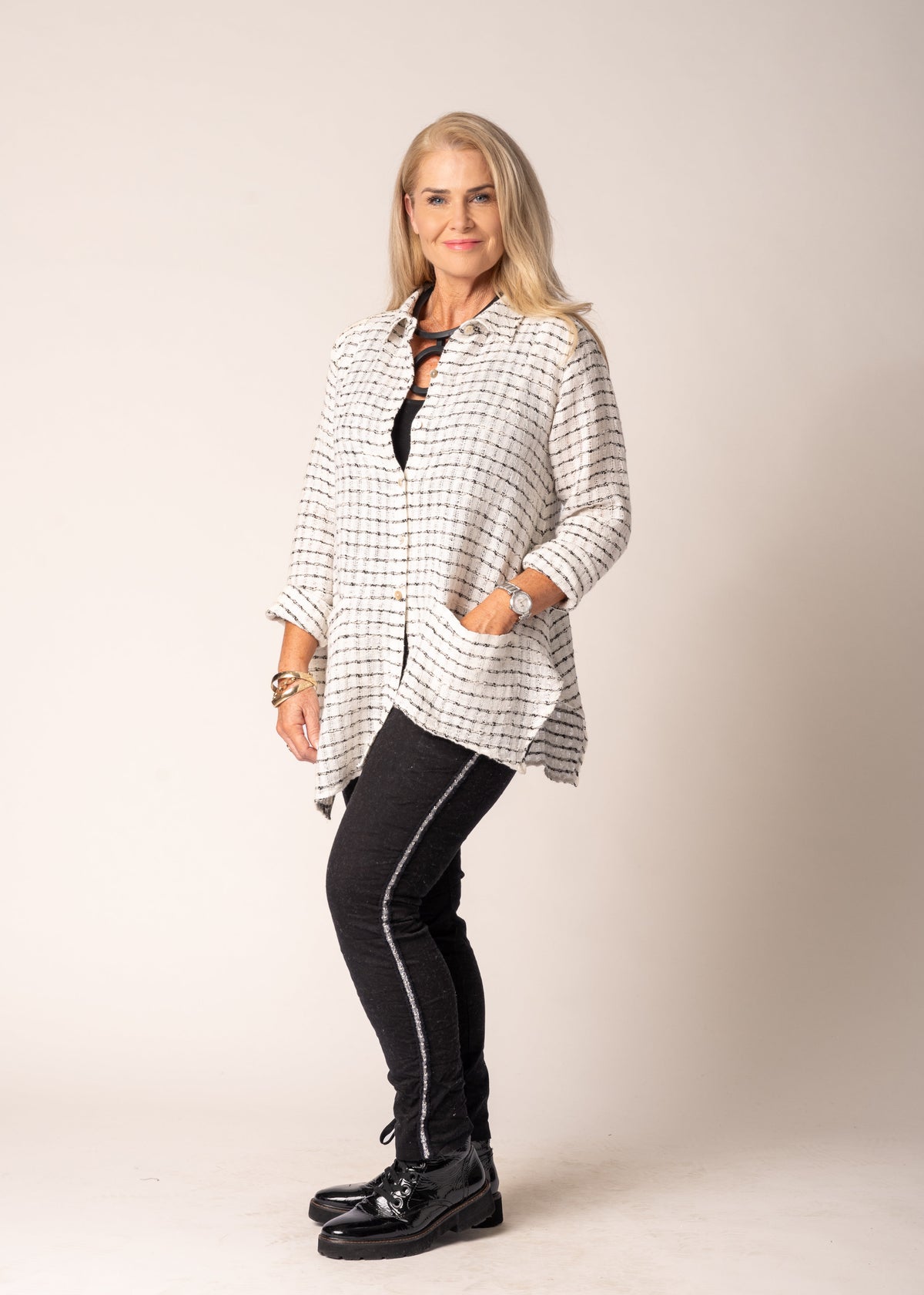 Lucienne Linen Top in Cream