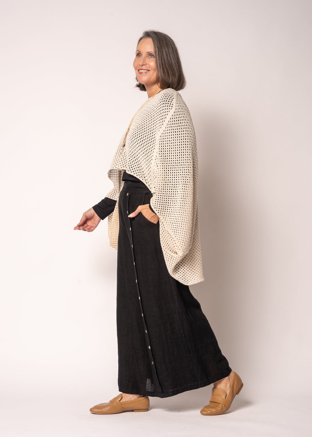 Halina Knit Top in Cream