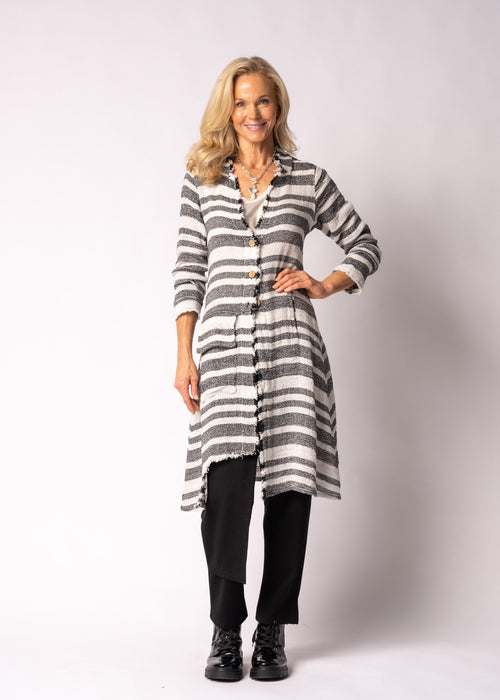 Alta Linen Jacket in Onyx