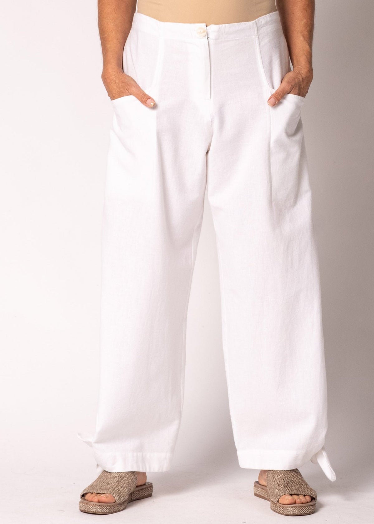 Delara Cotton Pants in White