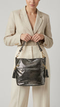 Indra Handbag in Antique Silver